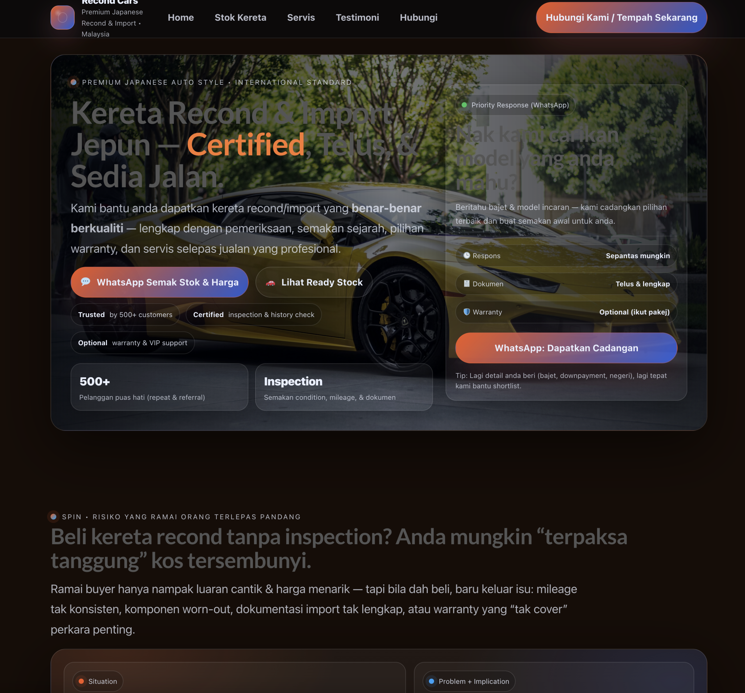 Preview Recond Cars Demo